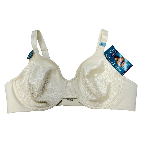 Vanity Fair Other - NEW Vanity Fair Beauty Back Full Figure Minimizer Underwire‎ Bra 76080 Ivory 44C